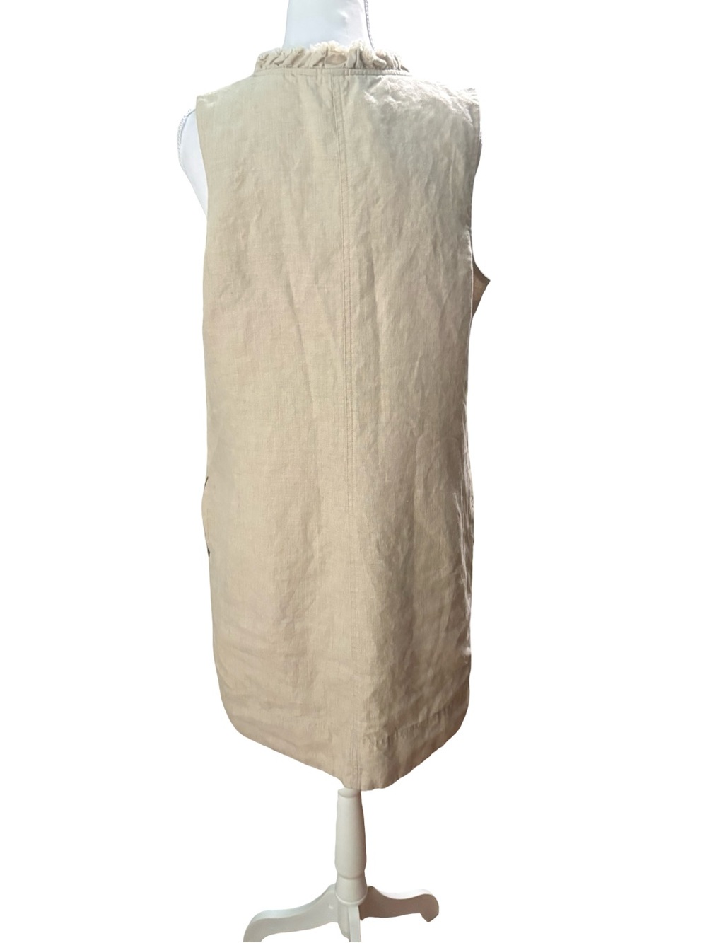 Tommy Bahama Beige Sleeveless V-Neck Mini Dress - Picture 3 of 5